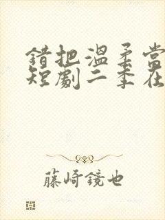 错把温柔当情深短剧二季在线观看