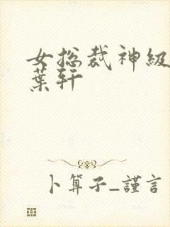 女总裁神级兵王叶轩