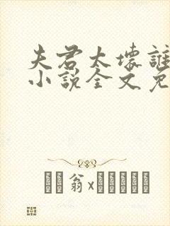 夫君太坏谁的错小说全文免费阅读