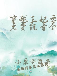 穿越王妃要休夫免费观看全集