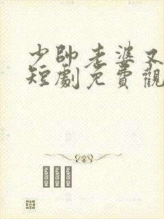 少帅老婆又跑了短剧免费观看高清