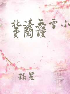 北港无雪小说免费阅读