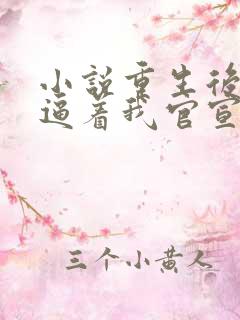 小说重生后影帝逼着我官宣