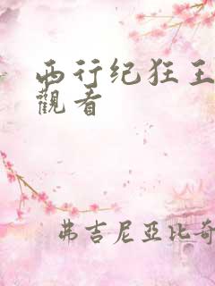 西行纪狂王免费观看