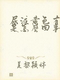 尿液黄色有泡沫是怎么回事