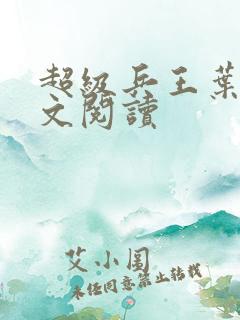 超级兵王叶谦全文阅读