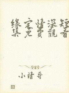 缘定情深短剧全集免费观看