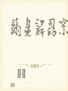 苏月汐司空靖刚刚更新的小说