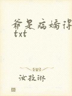 爷是病娇得宠着 txt