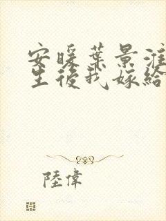 安暖叶景淮 重生后我嫁给了渣男的死对头