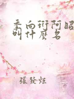 季向珩阿昭短剧叫什么名