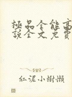 极品全能高手小说全文免费阅读