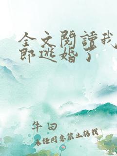 全文阅读我的新郎逃婚了
