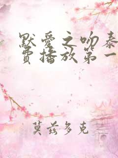 默爱之吻泰剧免费播放第一季