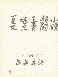 夏婉王超小说全文免费阅读