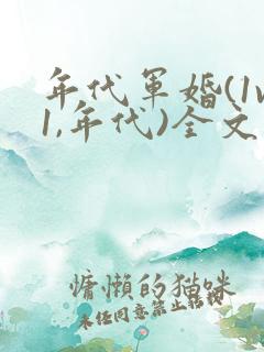 年代军婚(1v1,年代)全文免费阅读