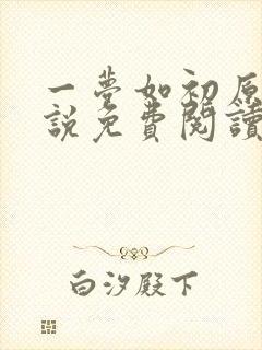 一梦如初原著小说免费阅读