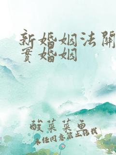 新婚姻法关于事实婚姻