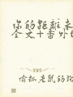 你的距离未删减全文+番外txt