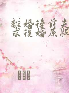 离婚后前夫哭着求复婚原版小说