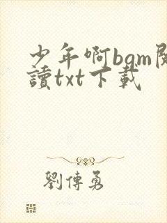 少年啊bgm阅读txt下载