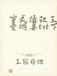 穿成摄政王的侍爱逃妻txt下载