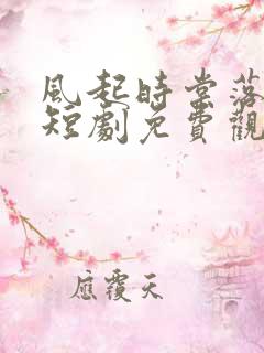 风起时棠落无声短剧免费观看
