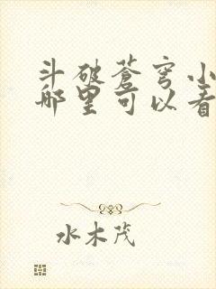 斗破苍穹小说在哪里可以看