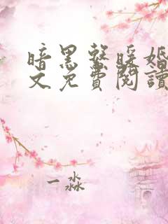 暗黑系暖婚未删文免费阅读