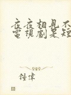 夜夜相见不识君电视剧是短剧吗
