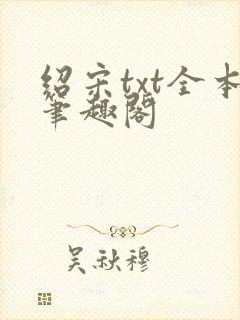 绍宋txt全本笔趣阁