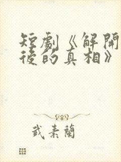 短剧《解开谎言后的真相》剧情介绍