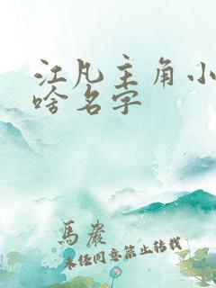 江凡主角小说叫啥名字