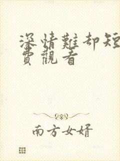 深情难却短剧免费观看