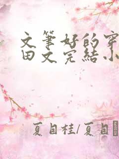 文笔好的穿越种田文完结小说免费