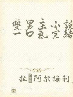 双男主小说推文一口气完结