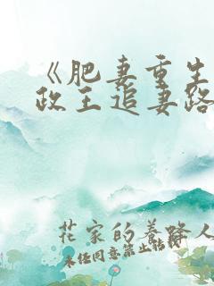 《肥妻重生,摄政王追妻路》