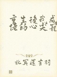 重生后我成了大佬的心尖宠 小说