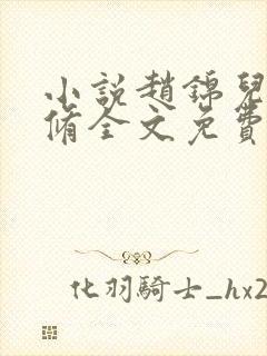 小说赵锦儿秦慕修全文免费阅读免费