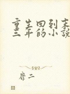 重生回到末世前三年的小说