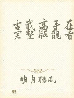 古武高手在都市完整版观看