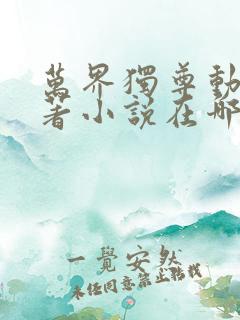 万界独尊动漫原著小说在哪看