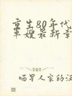 重生80年代当军嫂最新章节