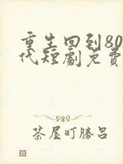 重生回到80年代短剧免费观看