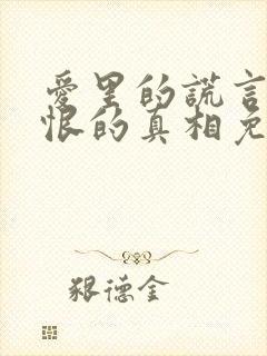 爱里的谎言,仇恨的真相免费观看