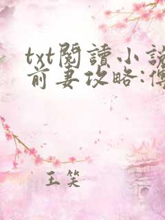 txt阅读小说前妻攻略:傅先生偏要宠我