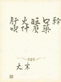 肝火旺口干口苦吃什么药