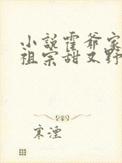 小说霍爷家的小祖宗甜又野