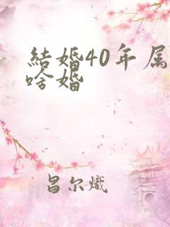 结婚40年属于啥婚