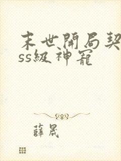 末世开局契约sss级神宠